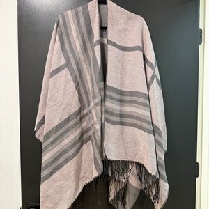 Chic Striped Shawl with Fringe